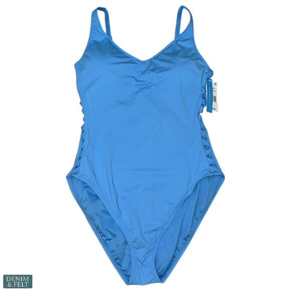 Bleu Rod Beattie Lavoir Bleu Kore Side Lace Down One Piece Swimsuit NEW~NWT!! - Picture 4 of 11